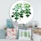 Designart - Vintage Green Leaves Plants II - Traditional Metal Circle Wall Art